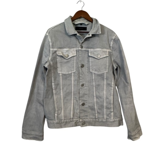 Men's J Brand Gray Heavy Greywash Denim Jacket Classic Design - Picture 1 of 12
